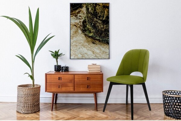 Jedálenská stolička BOVIO 86x48 cm svetlozelená/buk