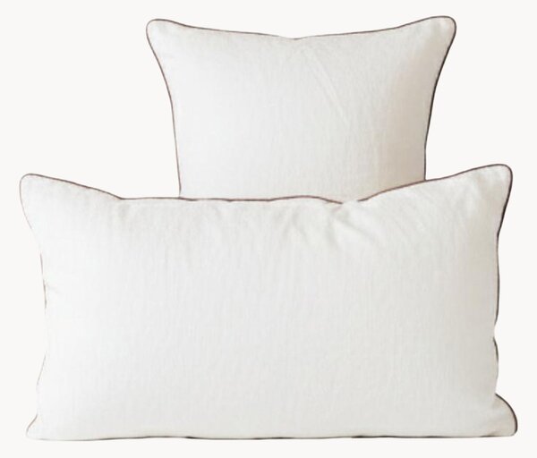 Ľanové obliečky na vankúše White Natural, 2 ks