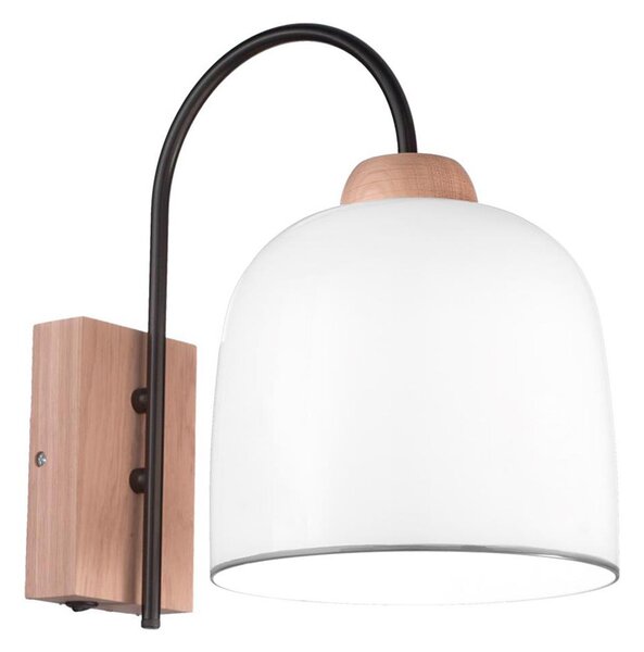 Kolarz A1352.61.Gr - Nástenná lampa NONNA 1xE27/60W/230V dub/biela/šedá