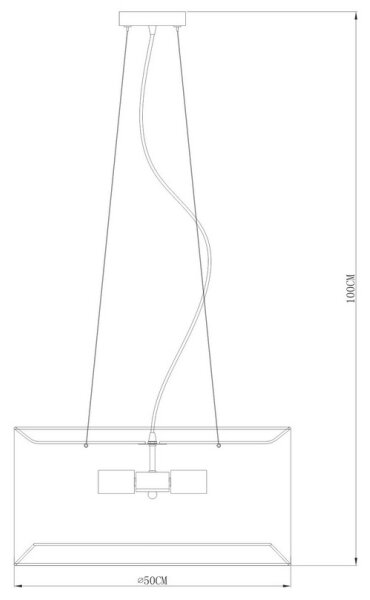 Zuma Line RLD93139-4B - Luster na lanku CAFÉ 4xE27/60W/230V čierna
