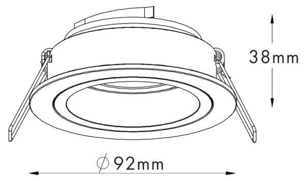 Zuma Line 92700 - Podhľadové svietidlo CHUCK DL ROUND 1xGU10/50W/230V čierna