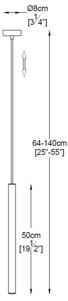 Zuma Line P0461-01A-L8L8 - LED Luster na lanku LOYA LED/5W/230V čierny chróm