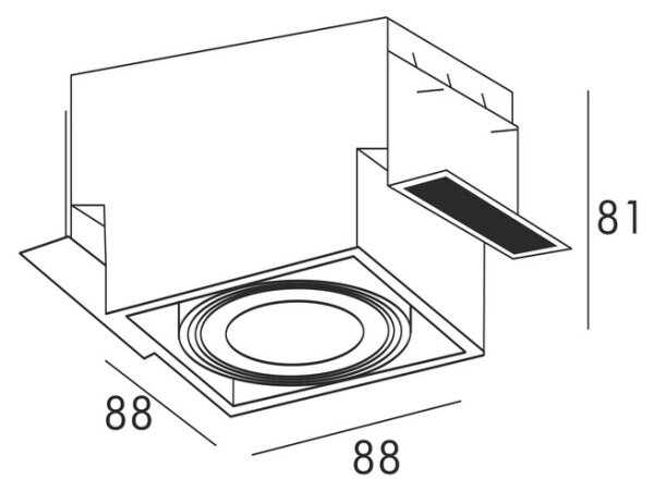 Zuma Line 94361-BK - Podhľadové svietidlo ONEON 1xGU10/50W/230V čierna
