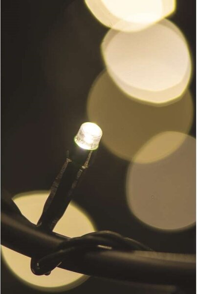 LED vonkajší svetelný reťazec 80 LED, 13 m, IP44, teplá biela