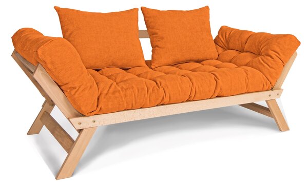 MarLiving Rozkladacia čalúnená pohovka BREEZIO 02 170 cm z masívu/oranžová