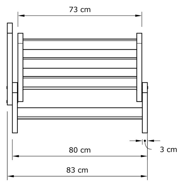 MarLiving Rozkladacia futonová pohovka BREEZIO 02 170 cm z masívu/krémová