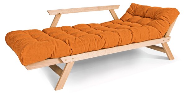 MarLiving Rozkladacia čalúnená pohovka BREEZIO 02 170 cm z masívu/oranžová