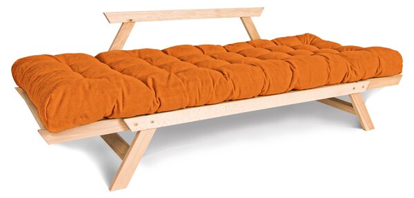 MarLiving Rozkladacia čalúnená pohovka BREEZIO 02 170 cm z masívu/oranžová