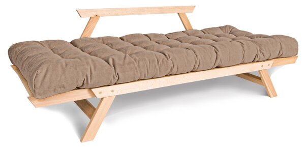 MarLiving Rozkladacia futonová pohovka BREEZIO 02 170 cm z masívu/béžová
