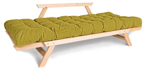 MarLiving Rozkladacia futonová pohovka BREEZIO 02 170 cm z masívu/zelená