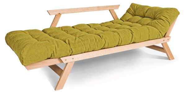 MarLiving Rozkladacia futonová pohovka BREEZIO 02 170 cm z masívu/zelená
