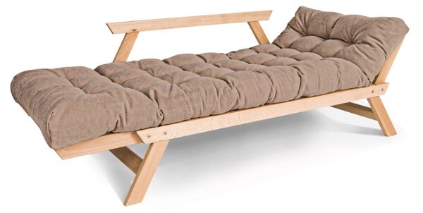 MarLiving Rozkladacia futonová pohovka BREEZIO 02 170 cm z masívu/béžová