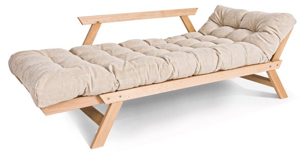 MarLiving Rozkladacia futonová pohovka BREEZIO 02 170 cm z masívu/krémová