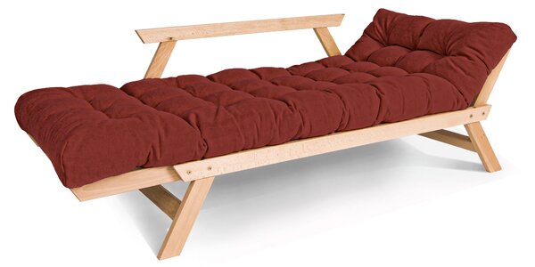 MarLiving Rozkladacia futonová pohovka BREEZIO 02 170 cm z masívu/červená