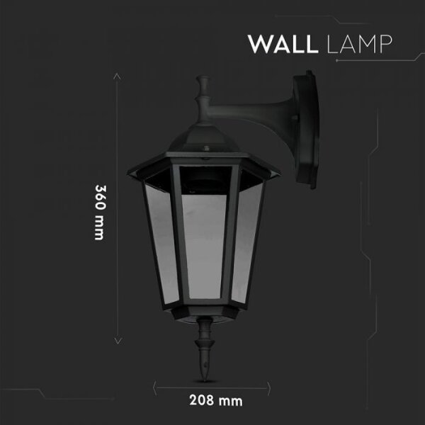 Vonkajšia nástenná lampa 1xE27/40W/230V IP44 čierna