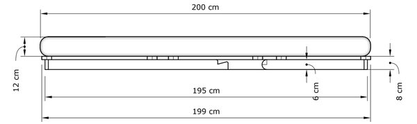 MarLiving Skladacia futonová pohovka LAYTI 02 140 cm z masívu/krémová