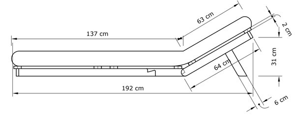 MarLiving Skladacia futonová pohovka LAYTI 02 140 cm z masívu/krémová