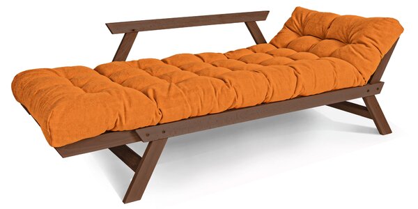 MarLiving Rozkladacia futonová pohovka BREEZIO 03 170 cm z masívu/oranžová