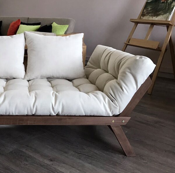 MarLiving Rozkladacia futónová pohovka BREEZIO 03 170 cm z masívu/béžová