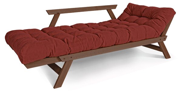 MarLiving Rozkladacia futonová pohovka BREEZIO 03 170 cm z masívu/červená