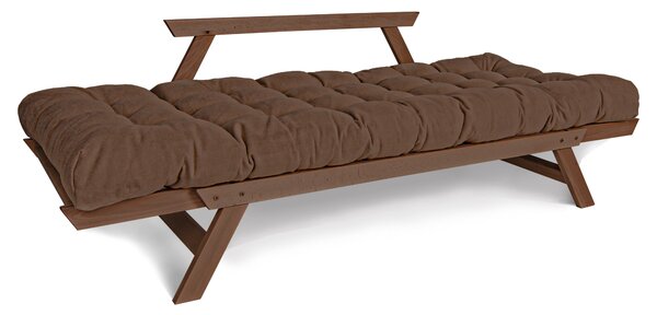 MarLiving Rozkladacia futonová pohovka BREEZIO 03 170 cm z masívu/hnedá