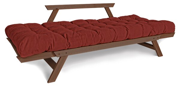 MarLiving Rozkladacia futonová pohovka BREEZIO 03 170 cm z masívu/červená