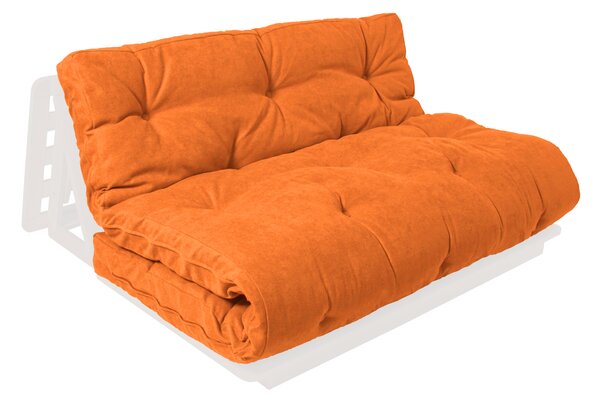 MarLiving Rozkladacia futonová pohovka LAYTI 02 140 cm z masívu/oranžová