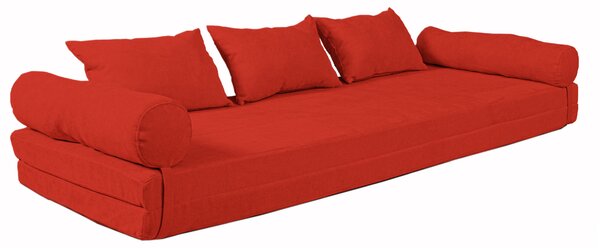 MarLiving Rozkladacia pohovka LE MAR 02 201 cm z masívu/červená