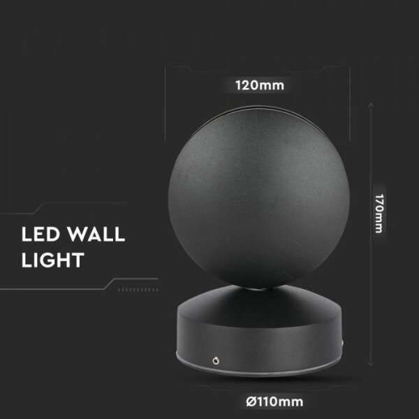 LED Vonkajšie nástenné svietidlo LED/7W/230V 4000K IP65 čierna