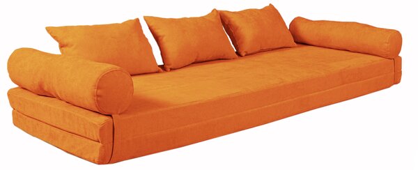 MarLiving Rozkladacia pohovka LE MAR 02 201 cm z masívu/oranžová