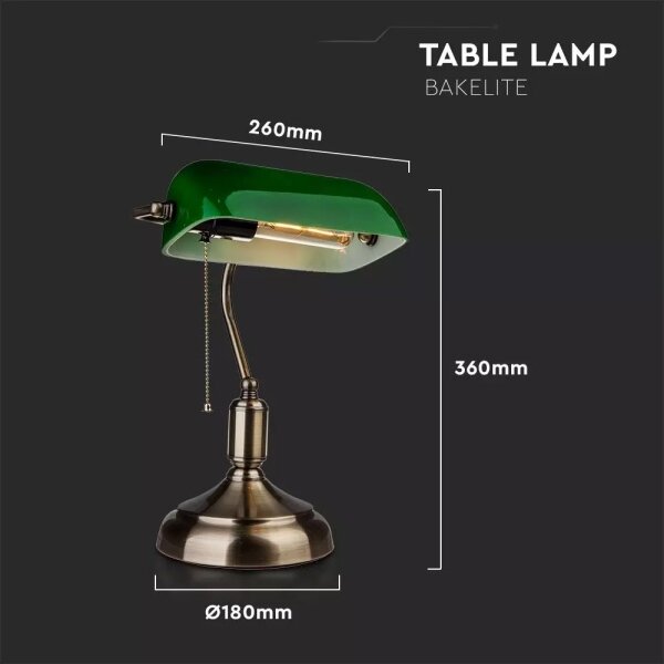 Stolná lampa BANKER 1xE27/60W/230V
