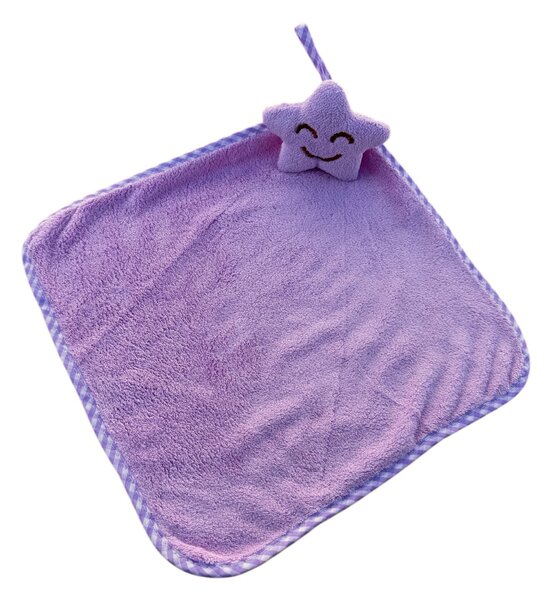 Mikroplyšový uterák Hviezdička Uteráky rozmer: 30x30 cm - Fialová