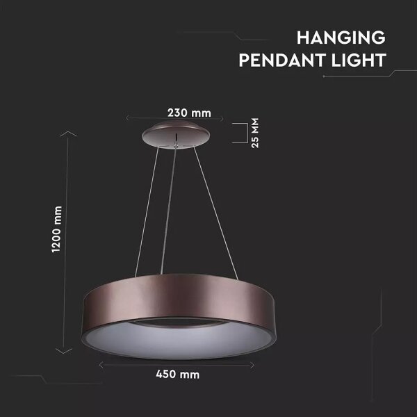LED stmievateľný luster na lane LED/20W/230V