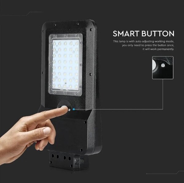 LED solárne pouličné svietidlo so senzorom LED/15W/7,4V 4000K IP65 10800 mAh
