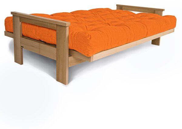MarLiving Rozkladacia pohovka MEXICO 02 210 cm z masívu/oranžová