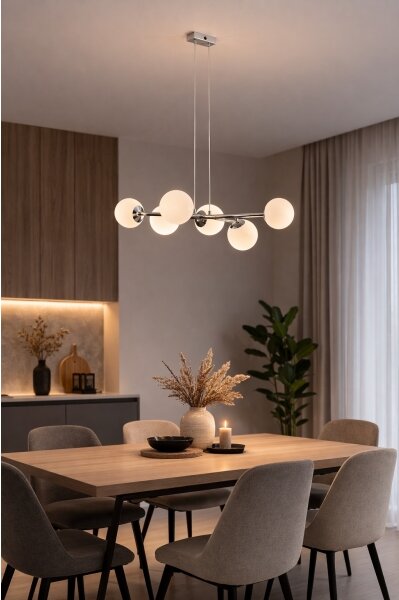 Brilagi - Luster na lanku MALONY 6xE14/20W/230V lesklý chróm