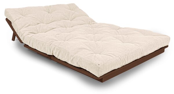 MarLiving Rozkladacia rozťahovacia pohovka LAYTI 03 140 cm z masívu/krémová