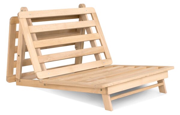 MarLiving Skladacie kreslo futon LAYTI 02 90 cm z masívu/modré