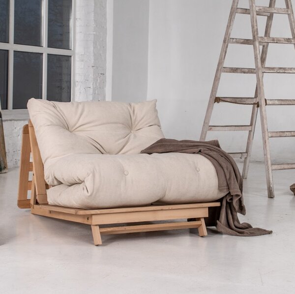 MarLiving Skladacie kreslo futon LAYTI 03 90 cm z masívu/červené