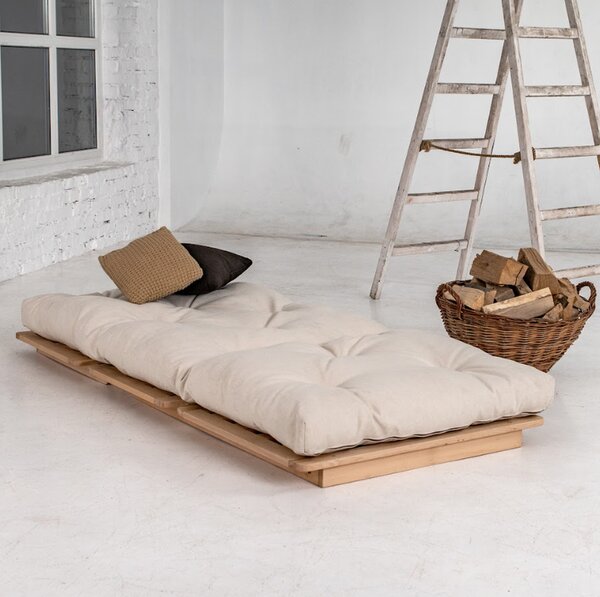 MarLiving Skladacie kreslo futon LAYTI 03 90 cm z masívu/červené