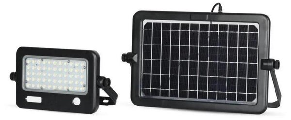 LED Stmievateľný solárny reflektor so senzorom LED/10W/3,7V 4000K IP65 + USB port