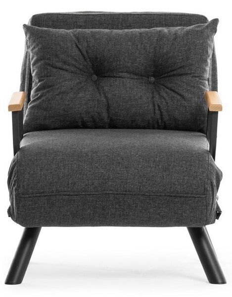 Hanah Home Rozkladacie kreslo Jednolôžkové Sando tmavosivé
