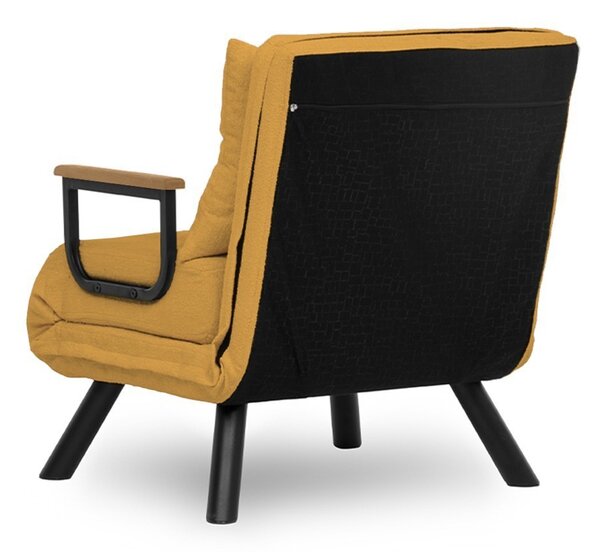 Hanah Home Rozkladacie kreslo jednolôžkové Sando horčicové