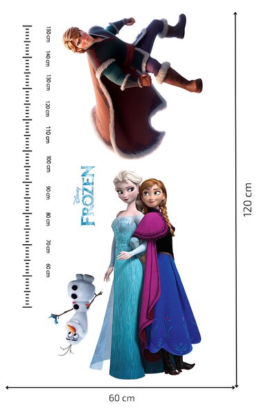 PIPPER. Samolepka na stenu "Detský meter - Elsa a Anna 2"