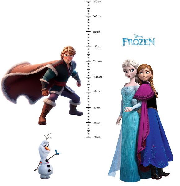 PIPPER. Samolepka na stenu "Detský meter - Elsa a Anna 2"