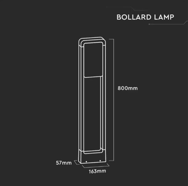 LED Vonkajšia lampa SAMSUNG CHIP LED/10W/230V 3000K IP65 čierna