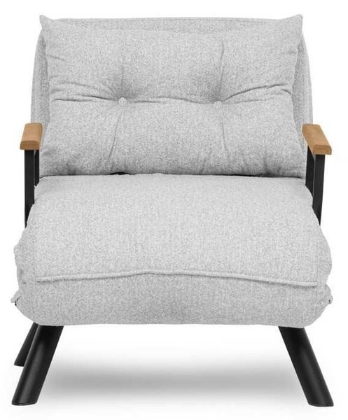 Hanah Home Rozkladacie kreslo Jednomiestne Sando sivé II