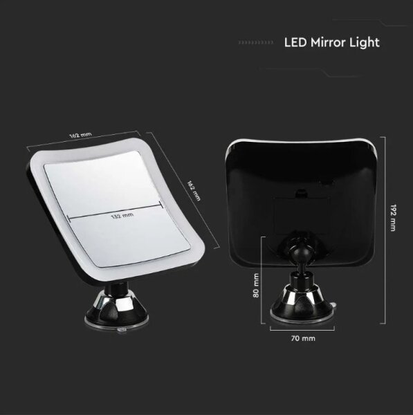 LED Kozmetické zrkadielko LED/3,2W/4,5V 3xAA IP44
