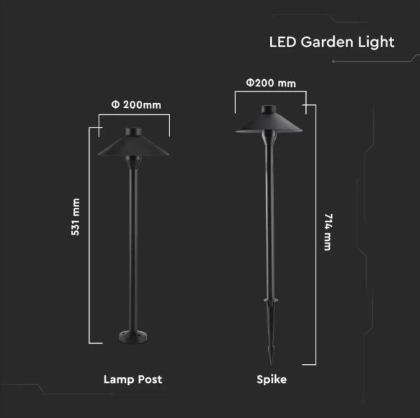 LED Vonkajšia lampa GARDEN LED/7W/230V 3000K IP65