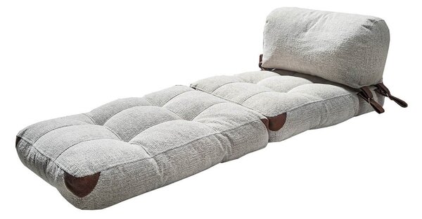 Hanah Home Rozkladacie kreslo Kadife Teddy sivé